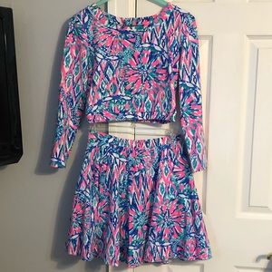 Lily Pulitzer Skirt and Long Sleeve Set